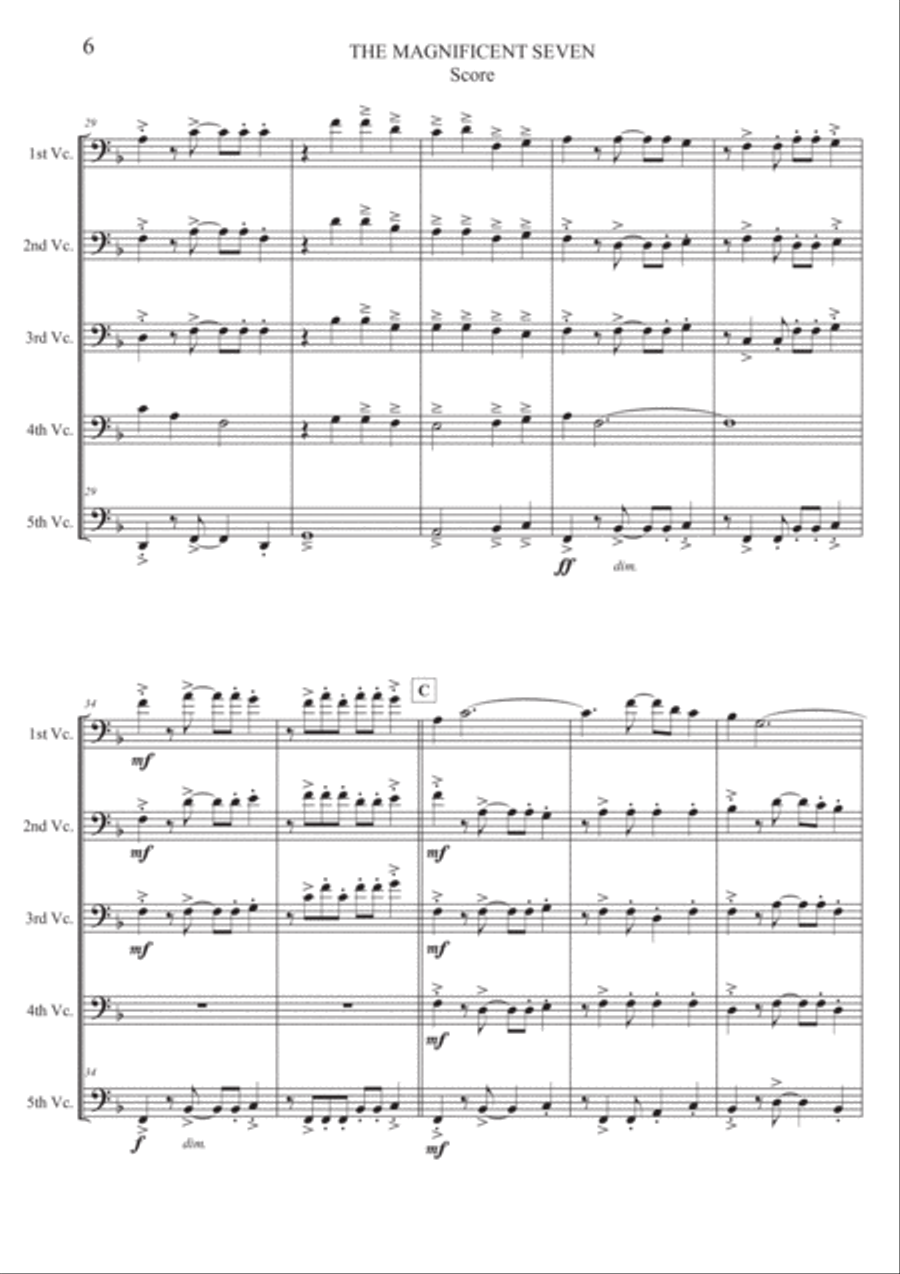 The Magnificent Seven String Quintet scores gallery preview page 6