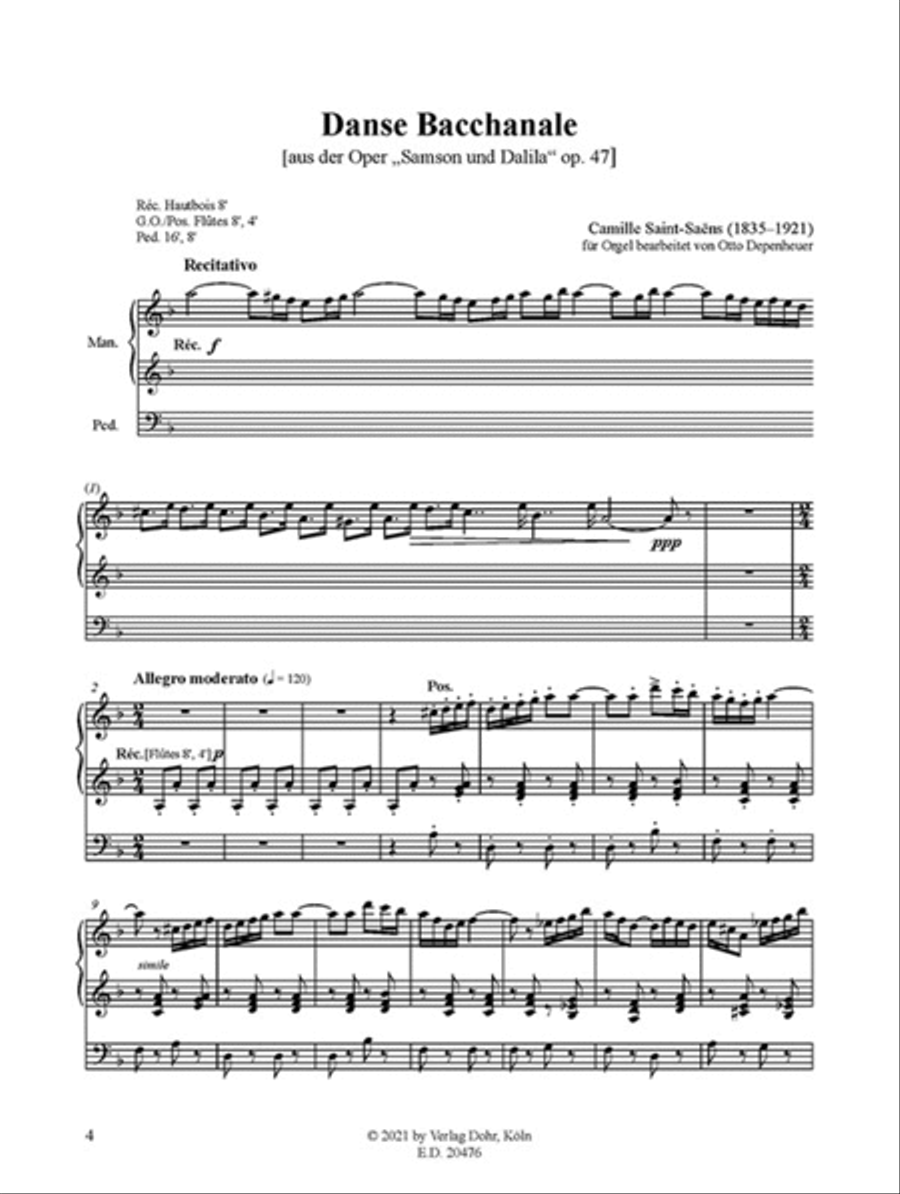 Danse Bacchanale (für Orgel) (aus 