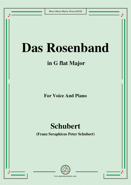 Schubert-Das Rosenband(The Rosy Ribbon),Ver.II,in G flat Major image number null