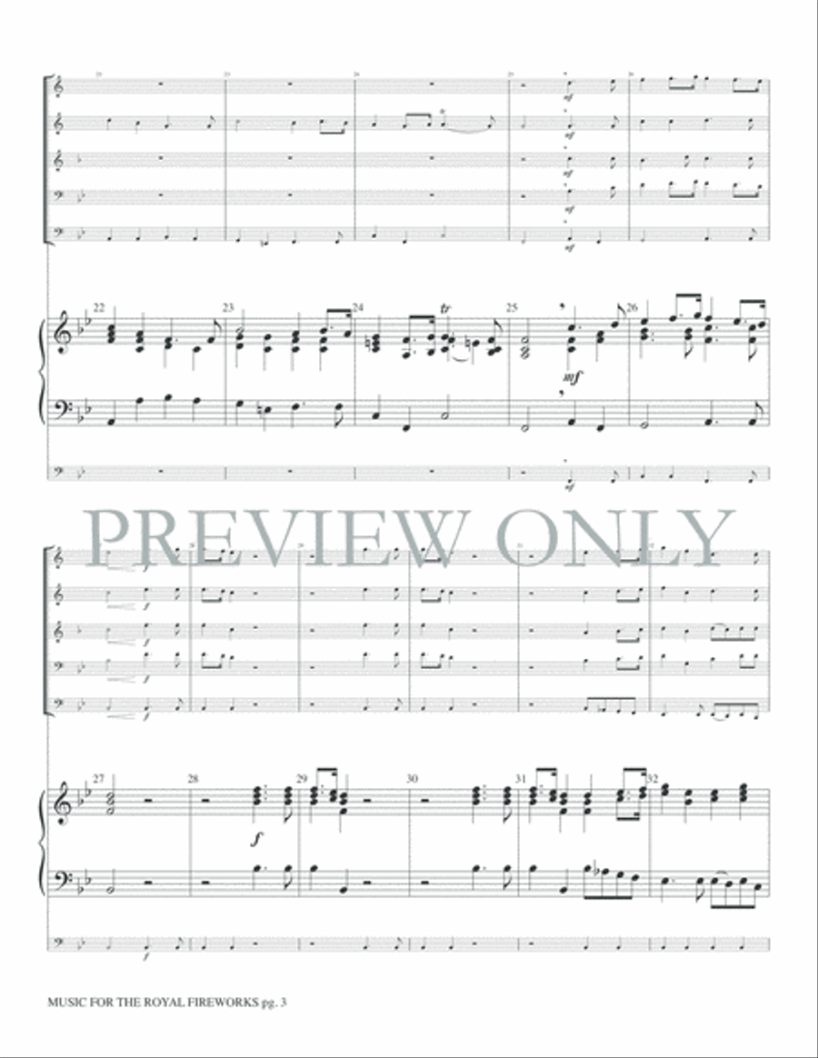 Music for the Royal Fireworks Brass Ensemble scores gallery preview page 5