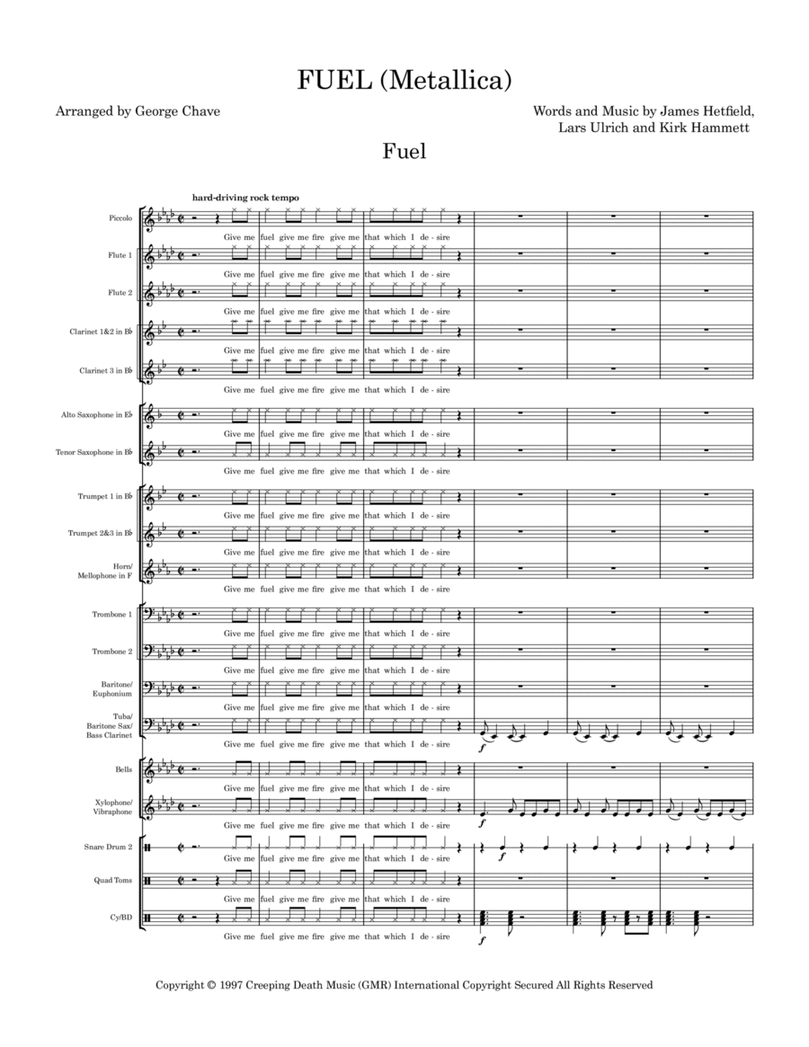 Fuel Marching Band scores gallery preview page 1