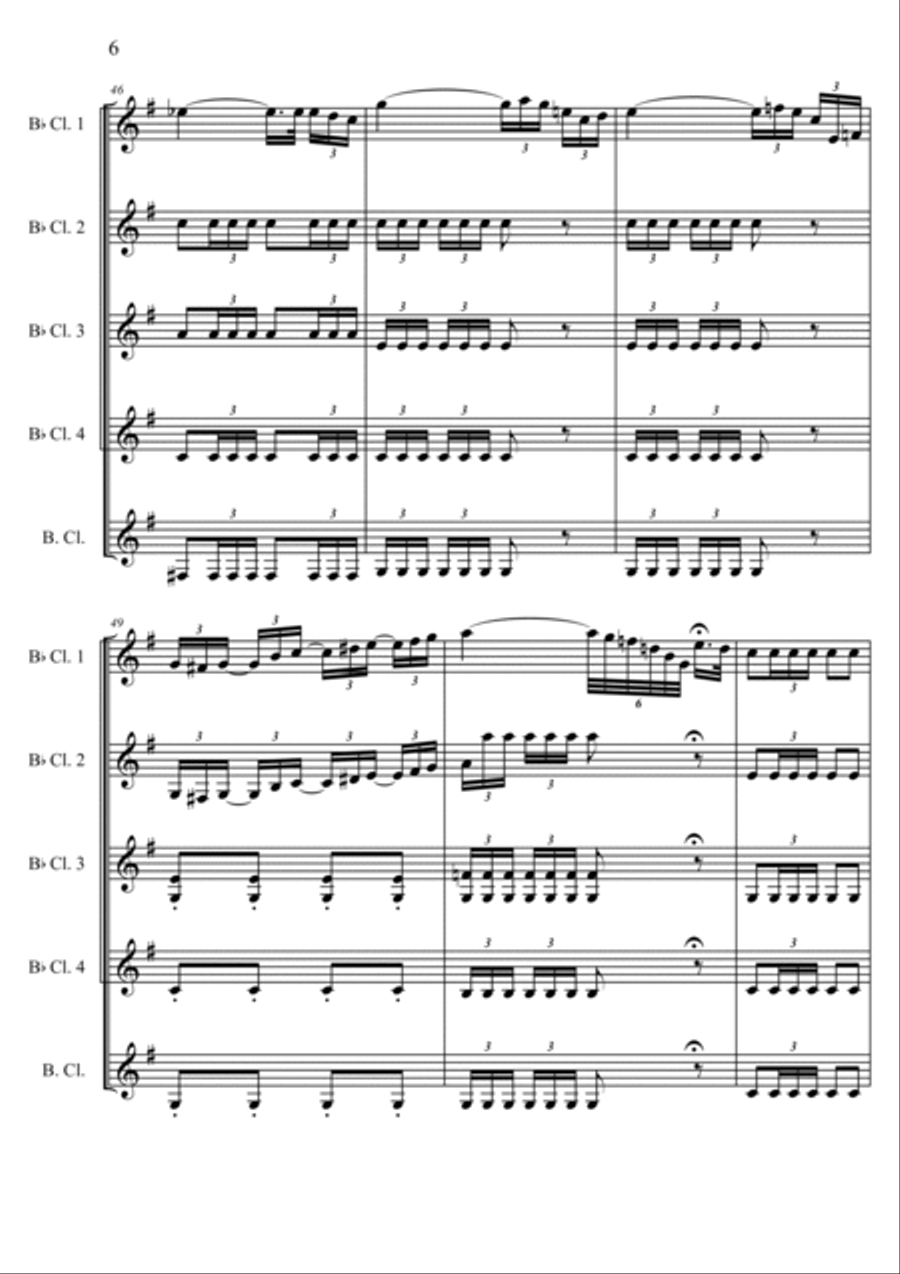 Tutte le feste al tempio Tutte le feste al tempio Woodwind Quintet scores gallery preview page 6