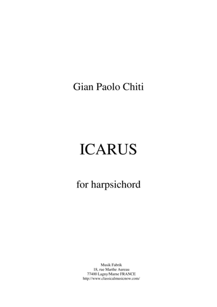 Gian Paolo Chiti: Icarus for harpsichord image number null