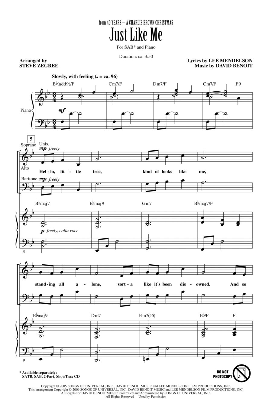 Just Like Me 3-Part scores gallery preview page 1