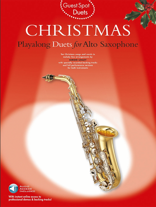 Book cover for Guest Spot Duets: Christmas Playalong Duets for Alto Saxophone