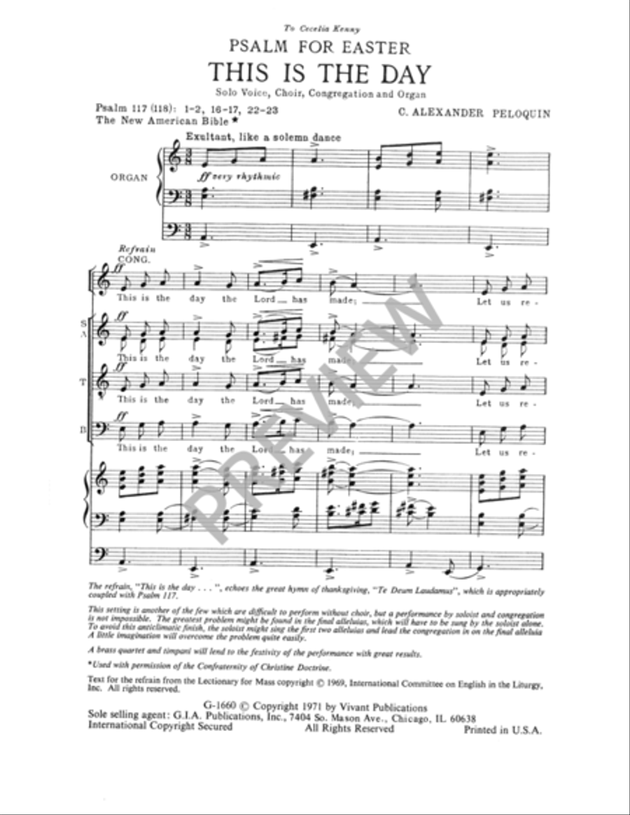 Psalm for Easter 4-Part scores gallery preview page 3