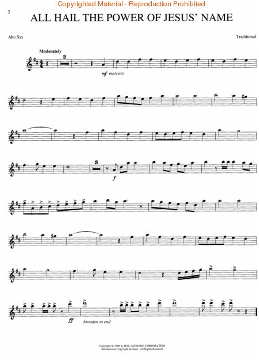 Hymns for the Master Hymns for the Master Alto Saxophone scores gallery preview page 3