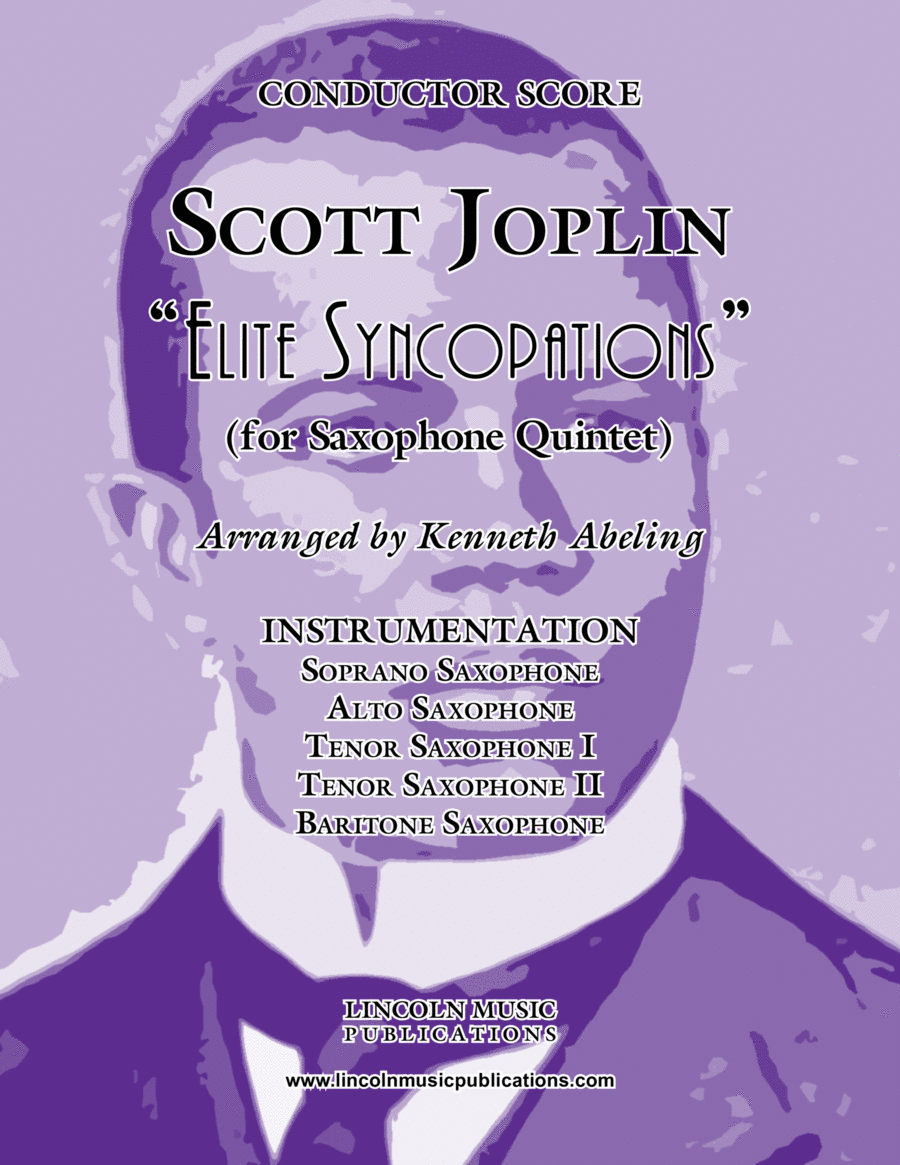 Joplin - “Elite Syncopations” (for Saxophone Quintet SATTB) Saxophone Quintet scores gallery preview page 1