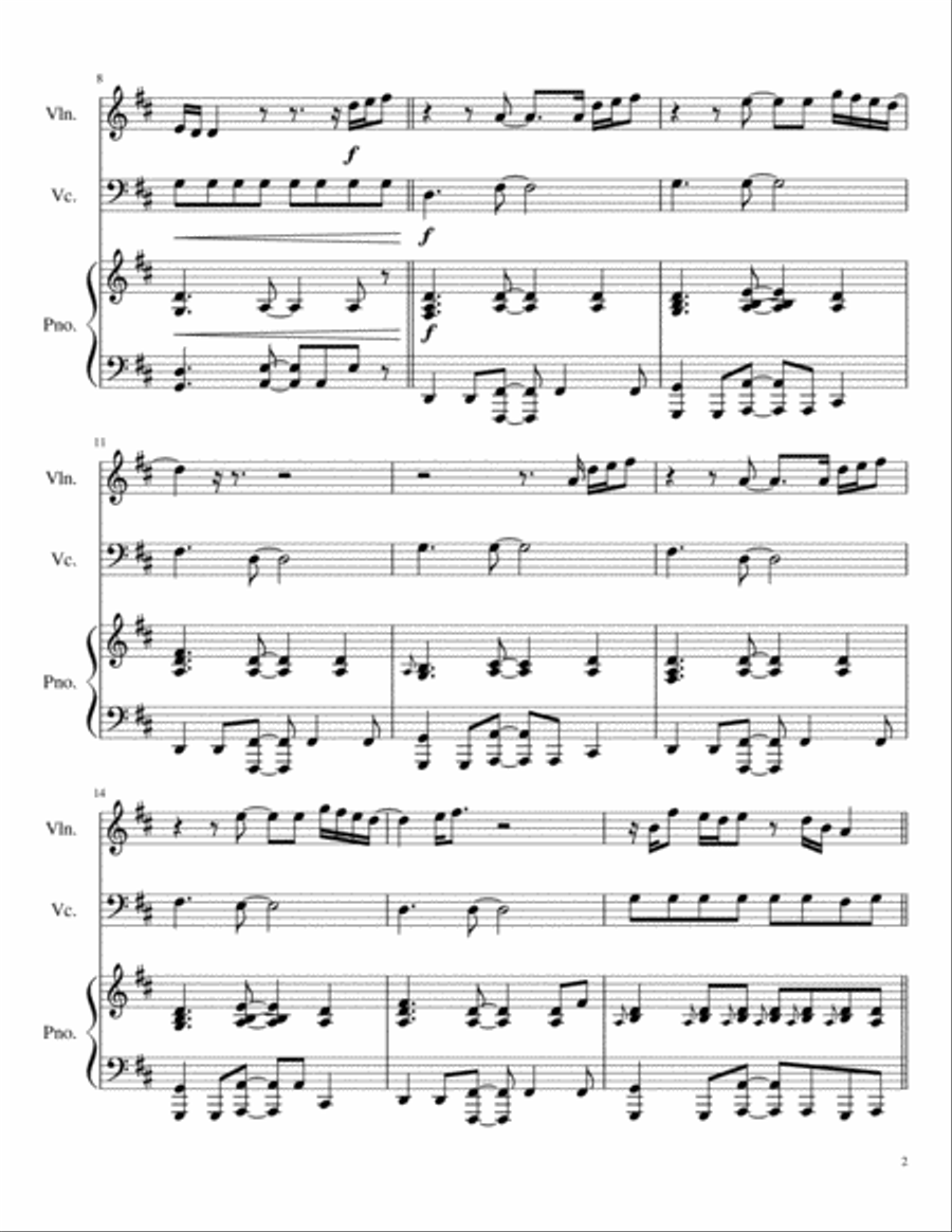 Thinking Out Loud Piano Trio scores gallery preview page 2