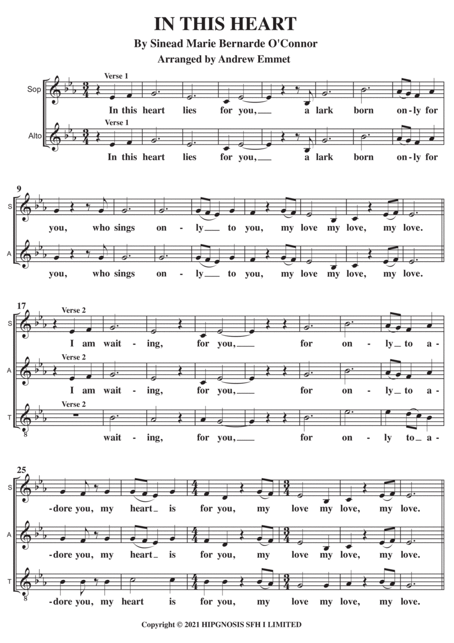 In This Heart 4-Part scores gallery preview page 1