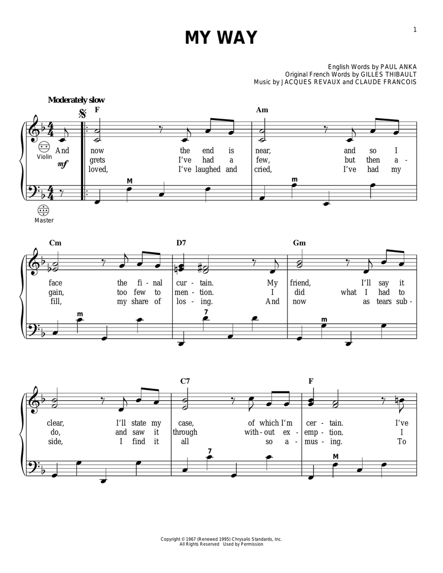 My Way Accordion scores gallery preview page 1