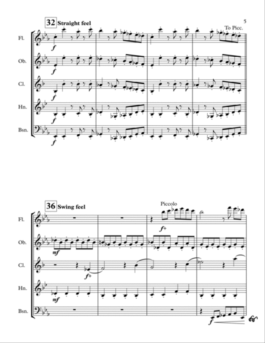God Only Knows Woodwind Quintet scores gallery preview page 6