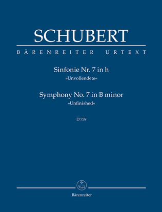 Book cover for Symphony, No. 7 b minor D 759 'Unfinished'