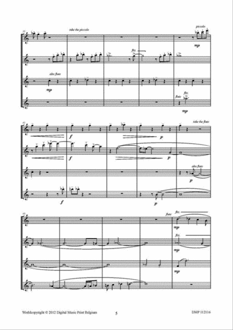 Combination Combination Flute Quartet scores gallery preview page 4