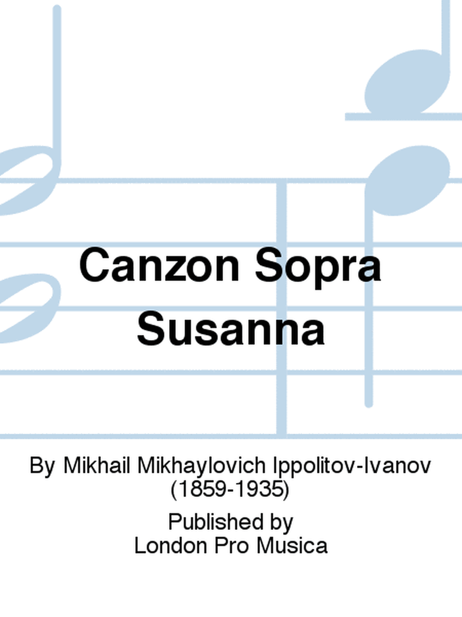 Canzon Sopra Susanna