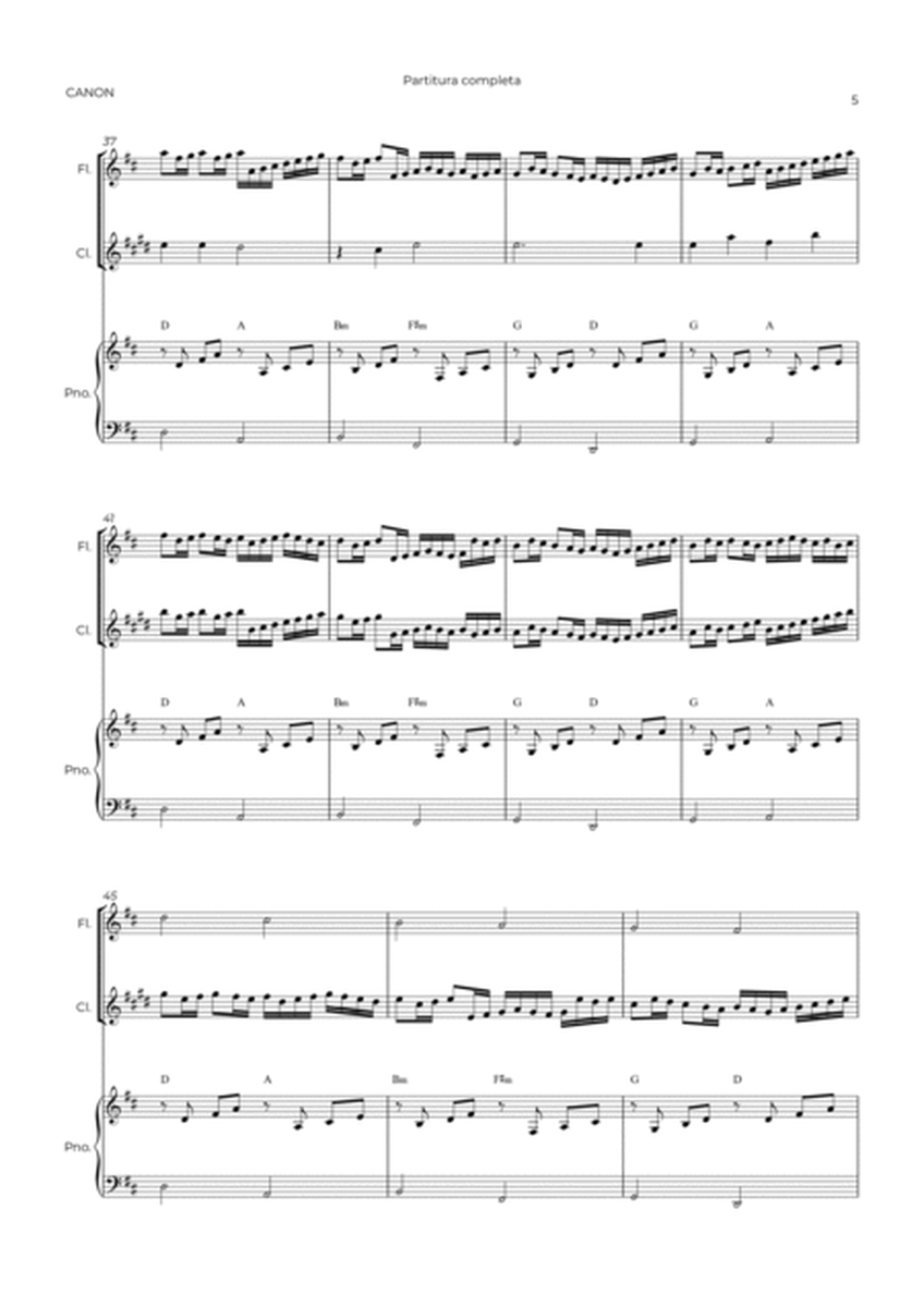 CANON IN D - WIND PIANO TRIO (FLUTE, CLARINET & PIANO) image number null