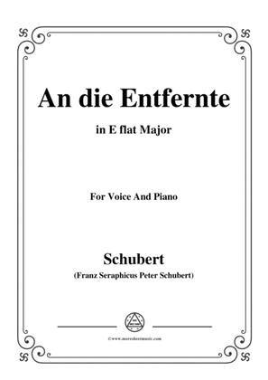 Schubert-An die Entfernte,in E flat Major,for Voice&Piano