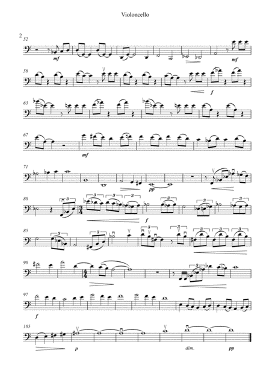 Sonata No. 1 for Cello and Piano (Cello Part) Piano Accompaniment scores gallery preview page 2