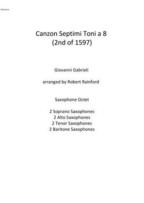 Book cover for Canzon Septimi Toni a8