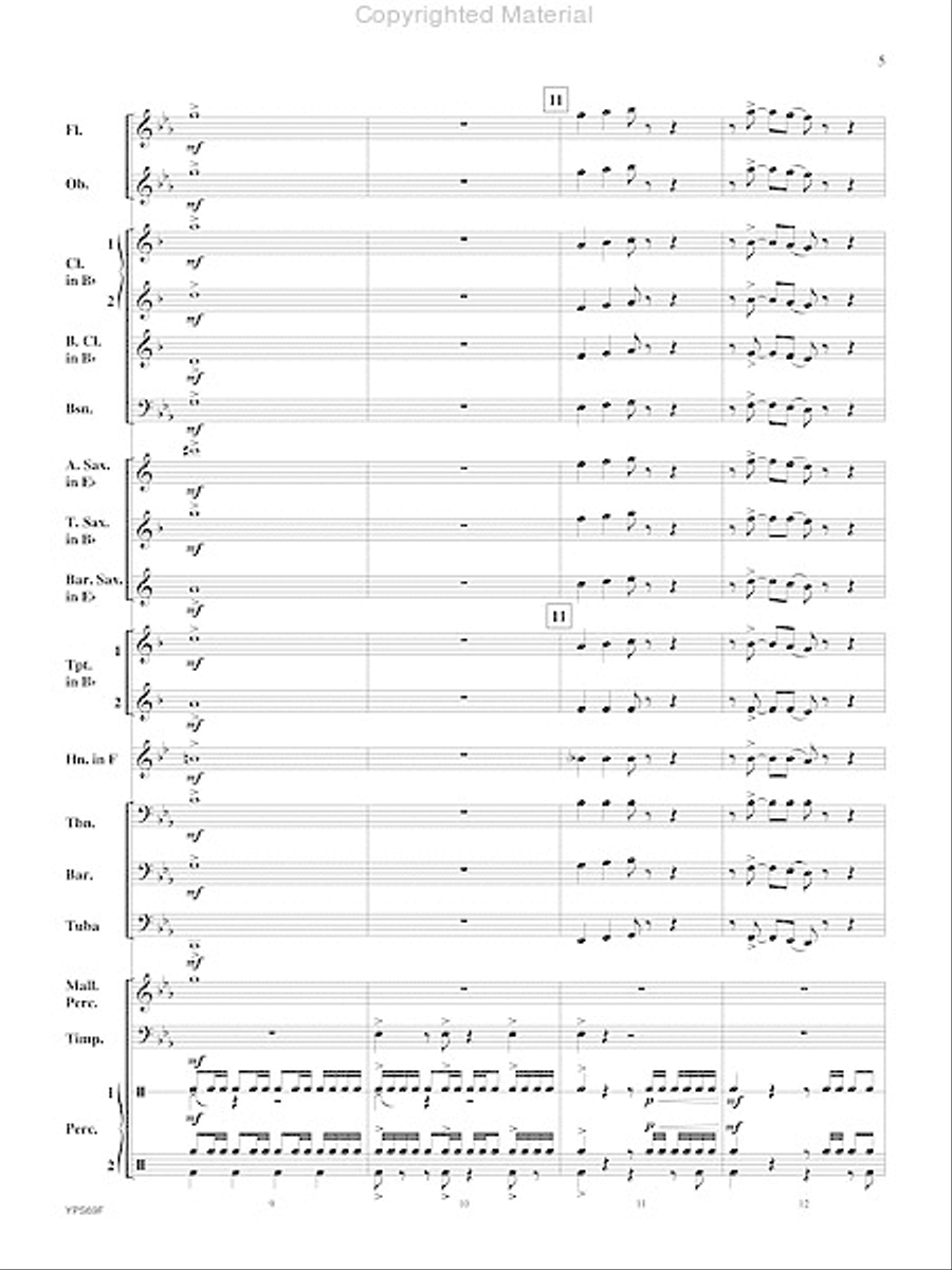 Will Drum for Food Will Drum for Food Concert Band scores gallery preview page 6