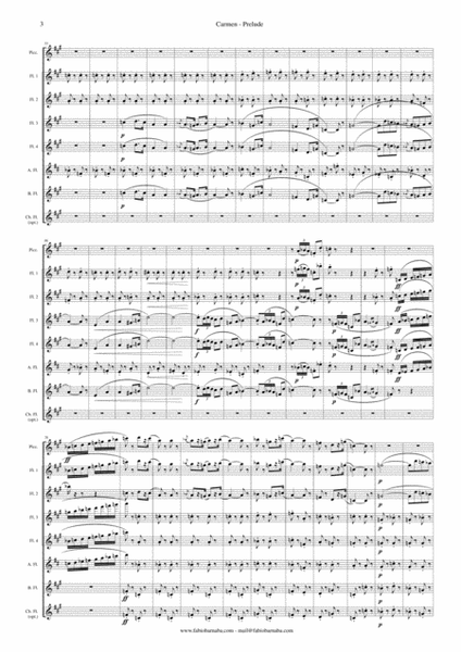 Prelude from "Carmen" - for Flute Choir image number null