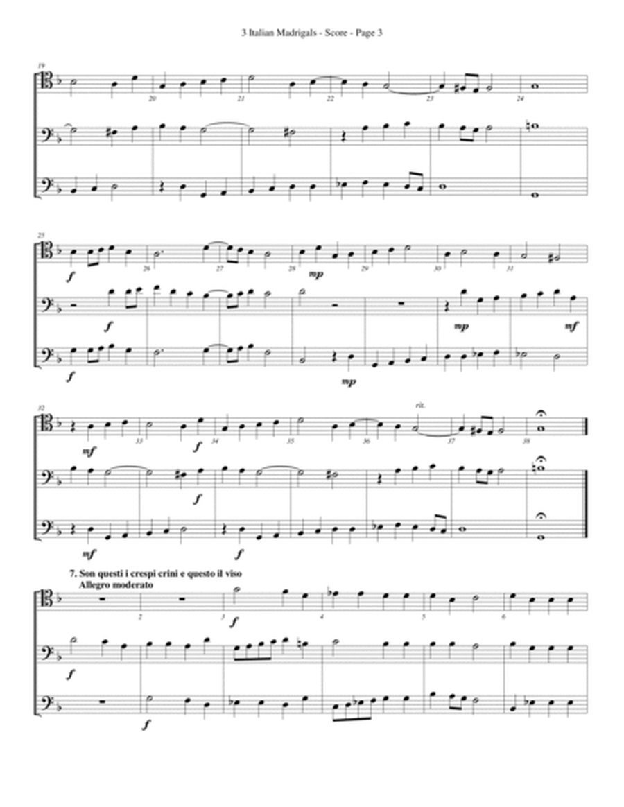 3 Italian Madrigals for Trombone or Low Brass Trio image number null