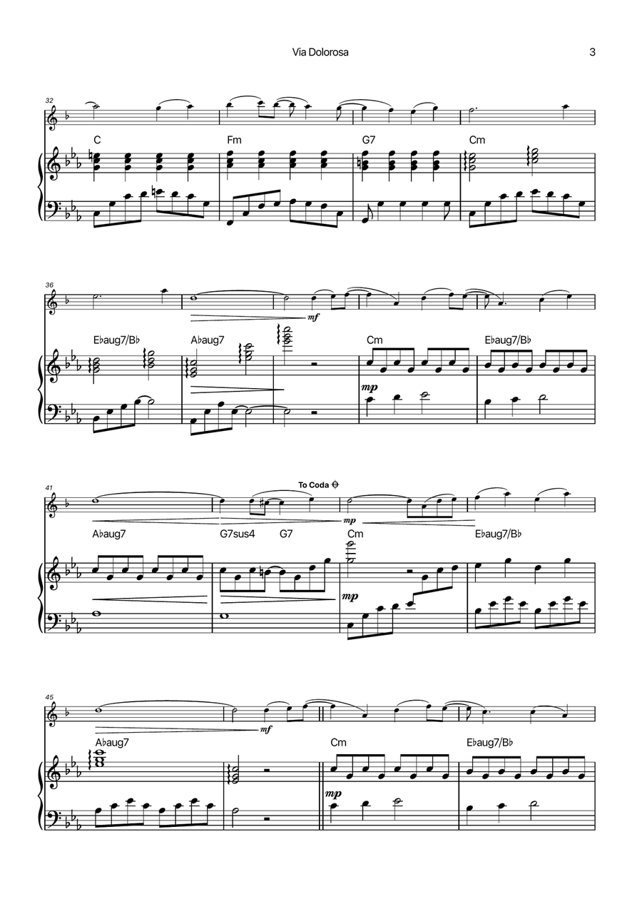 Via Dolorosa Chamber Music scores gallery preview page 3