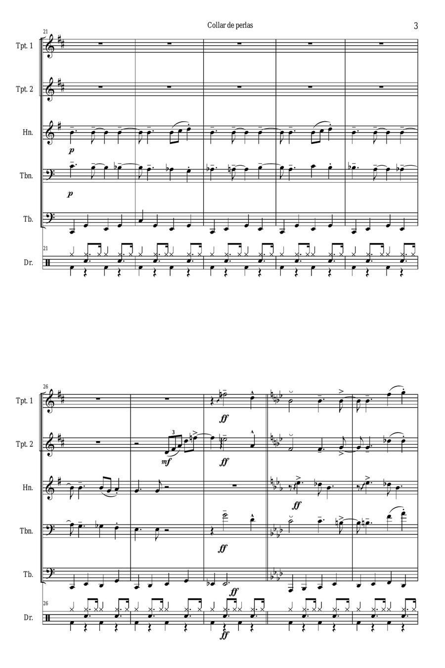 A String Of Pearls Brass Quintet scores gallery preview page 5
