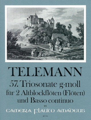 Book cover for 57th Trio sonata G minor TWV 42:e8