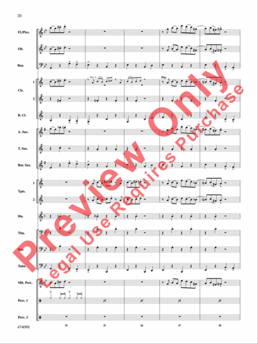Cuphead Concert Band scores gallery preview page 21