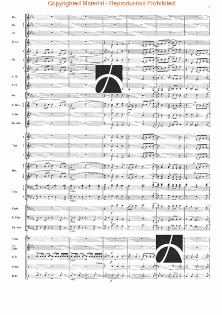 The Seventh Night of July Concert Band scores gallery preview page 4