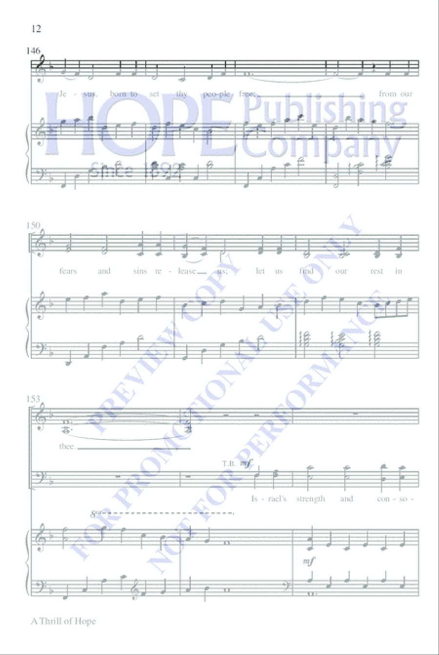 A Thrill of Hope Choir scores gallery preview page 16