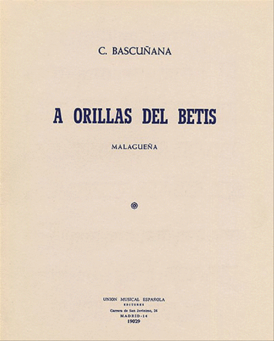 A Orillas Del Betis (Malaguena) Piano Solo scores gallery preview page 1