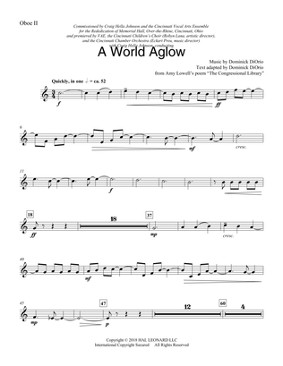 Book cover for A World Aglow - Oboe 2