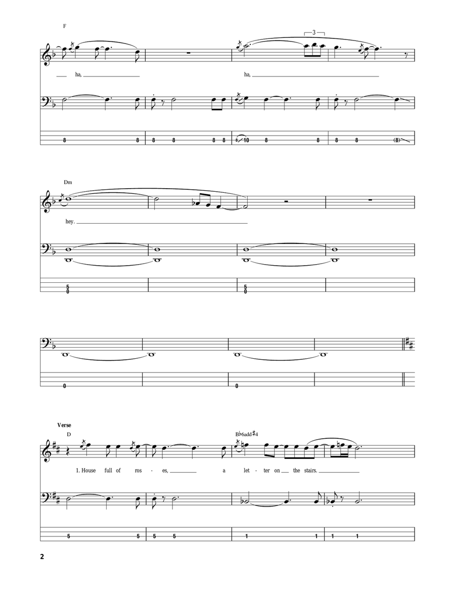 Victim Bass Guitar Tablature scores gallery preview page 2