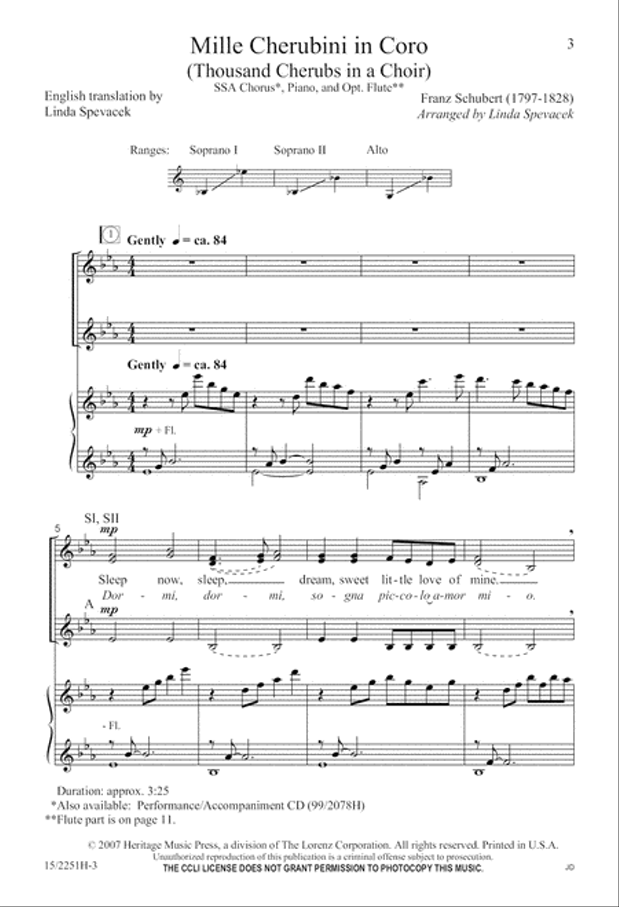Mille Cherubini in Coro Mille Cherubini in Coro SSA scores gallery preview page 4