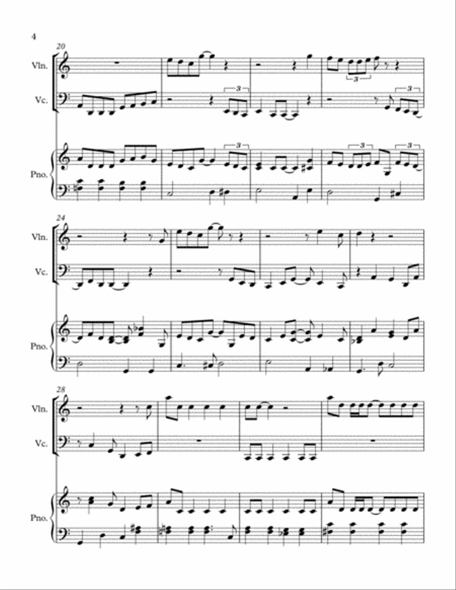 Baby, It's Cold Outside Baby, It's Cold Outside Piano Trio scores gallery preview page 4