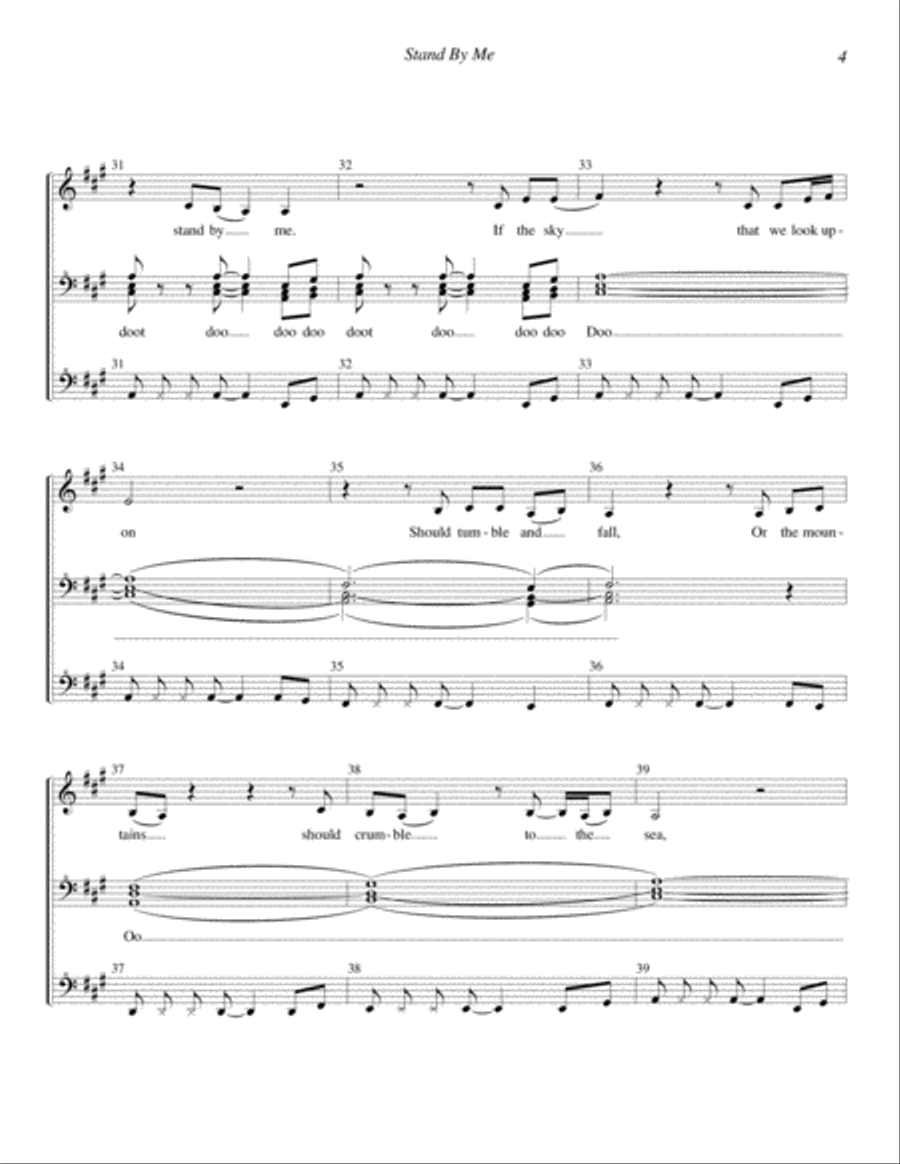 Stand By Me A Cappella scores gallery preview page 4