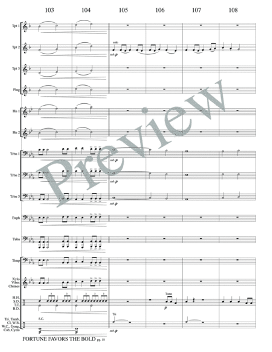 Fortune Favors the Bold - A Gladiator Story Small Ensemble scores gallery preview page 20