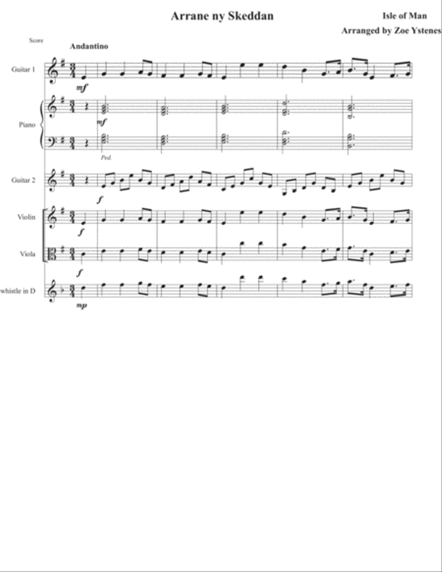 Arrane ny Skeddan Small Ensemble scores gallery preview page 1