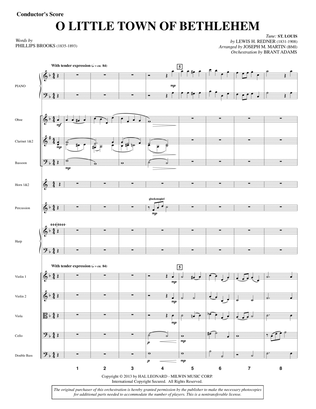 Book cover for O Little Town Of Bethlehem (from A Symphony Of Carols) - Score
