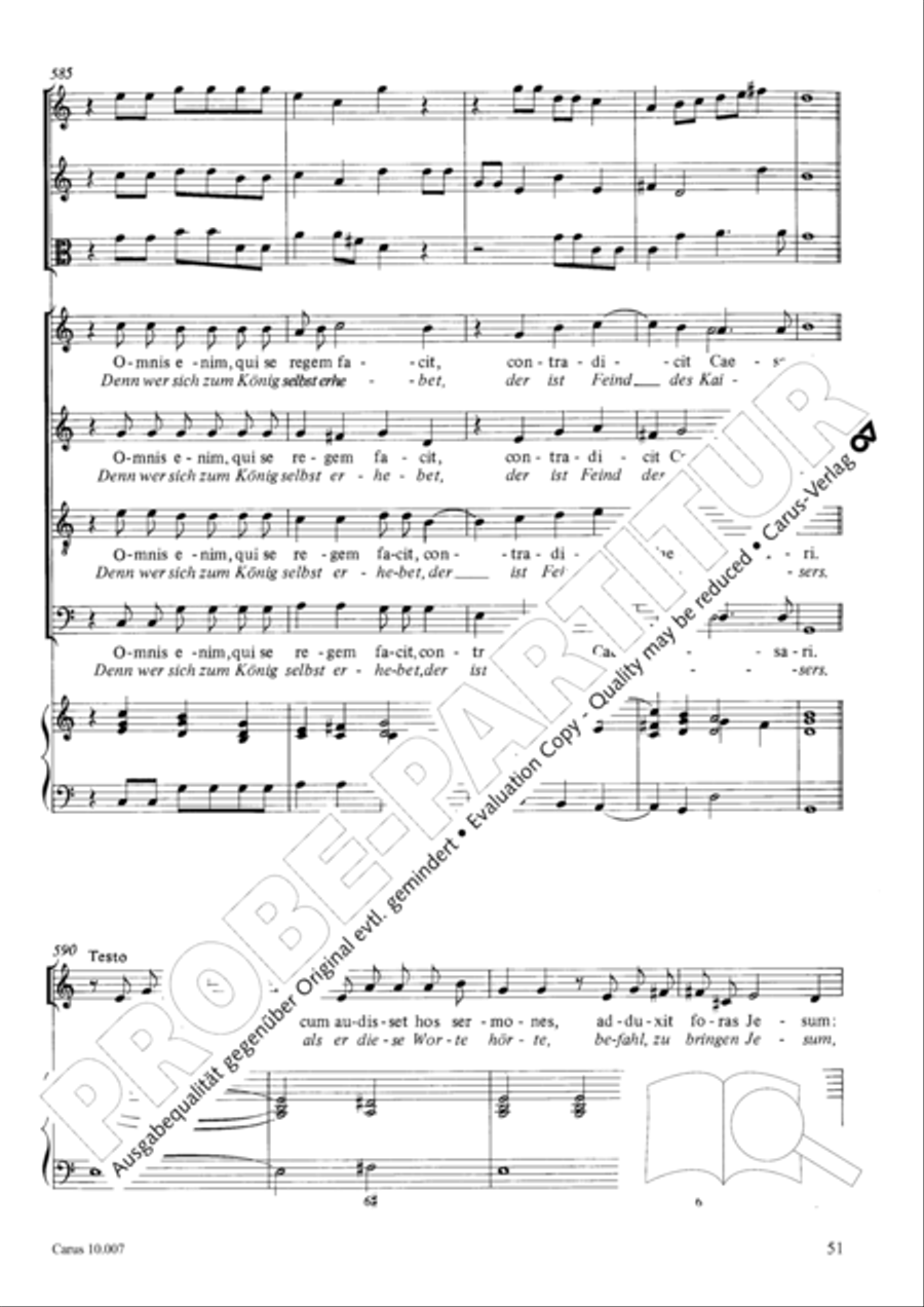 St. John Passion (Johannes-Passion) TB scores gallery preview page 52