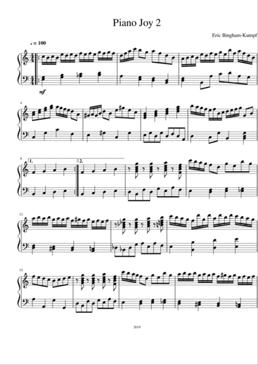 Piano Joy 2 Piano Joy 2 Piano Solo scores gallery preview page 1