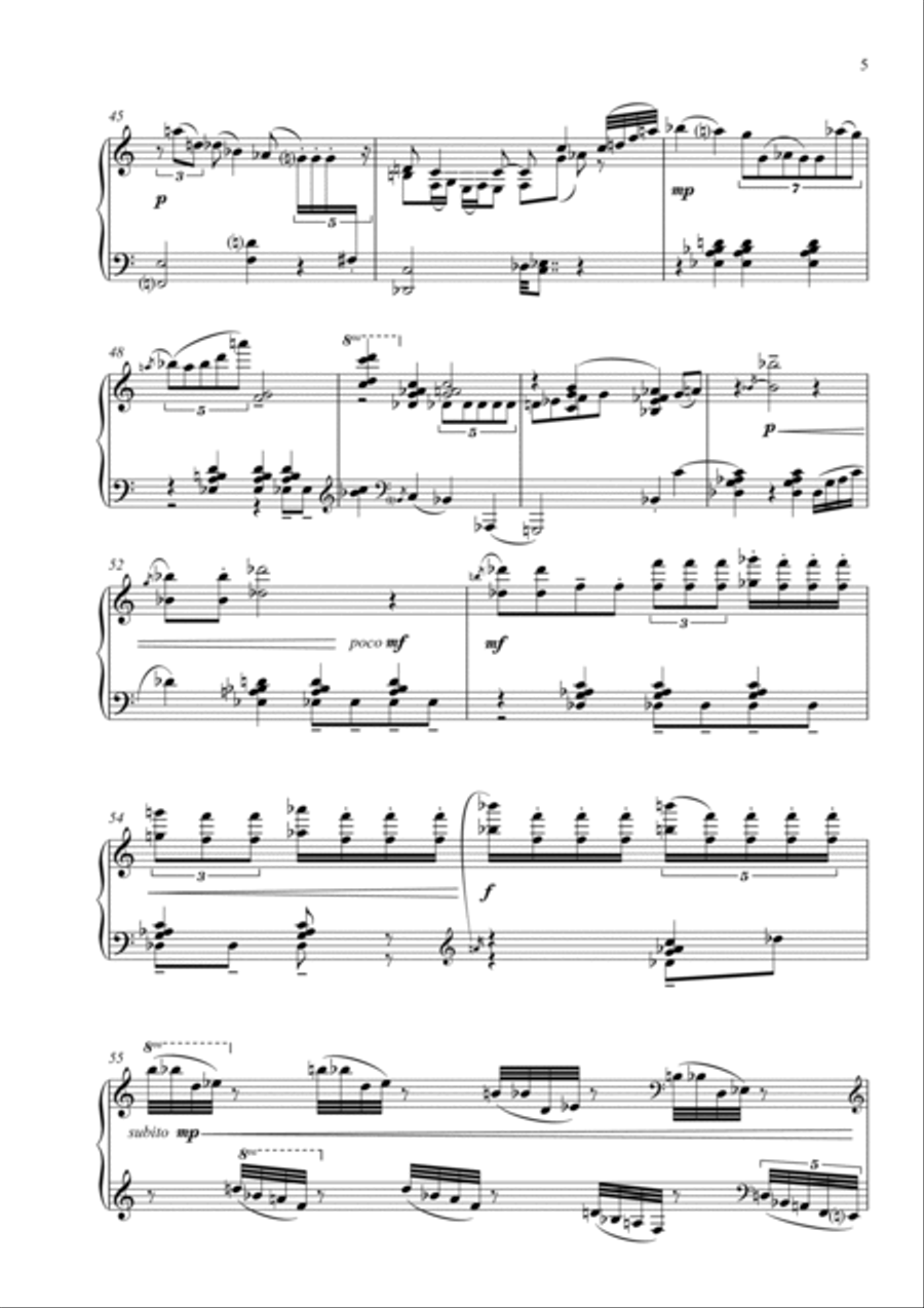 Night Piece Piano Solo scores gallery preview page 5