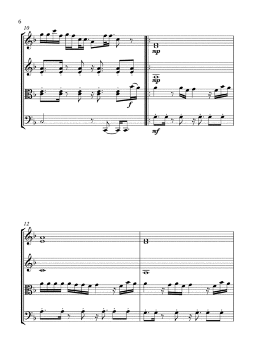Yummy String Quartet scores gallery preview page 6