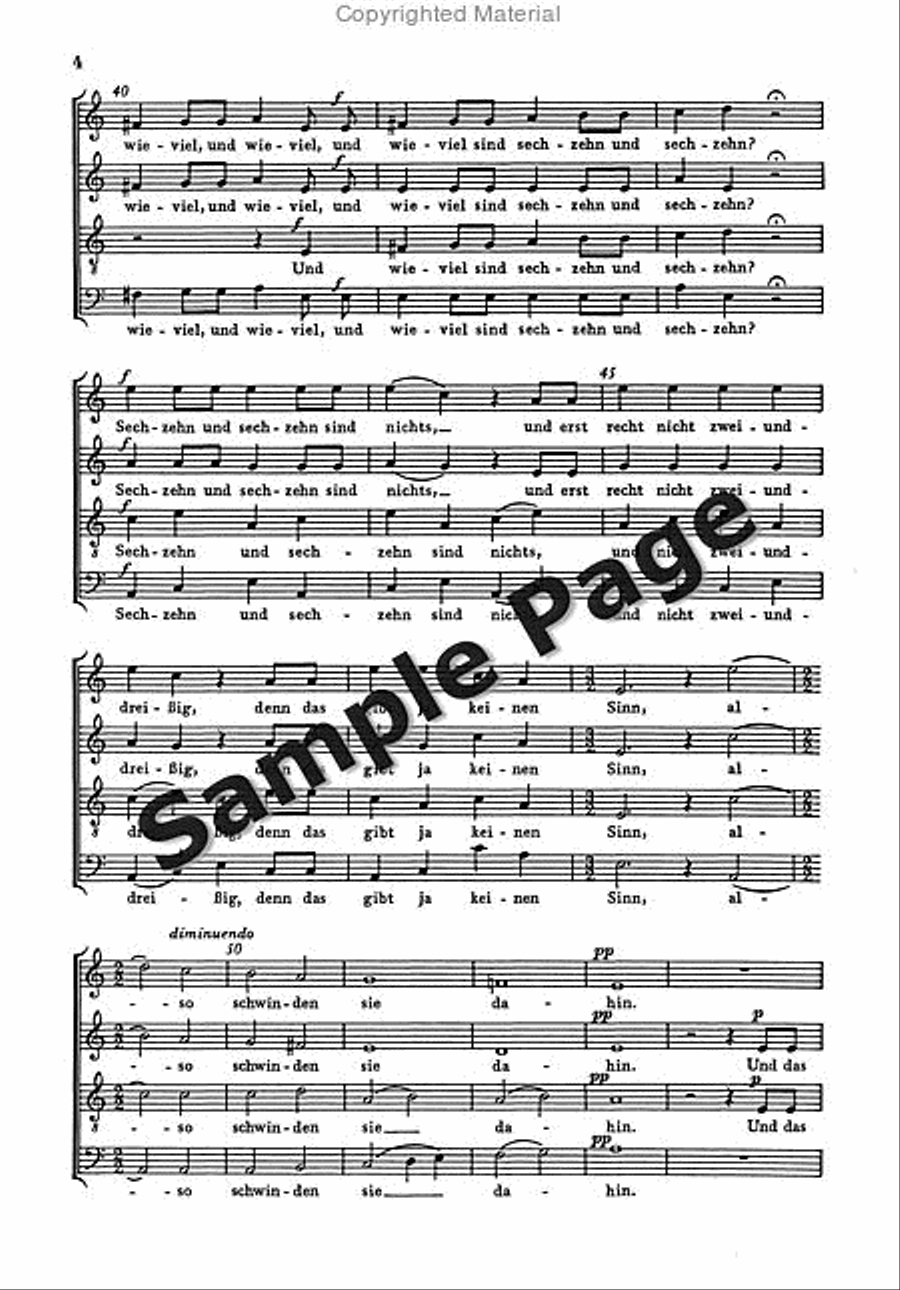 Arithmetic Song 4-Part scores gallery preview page 5