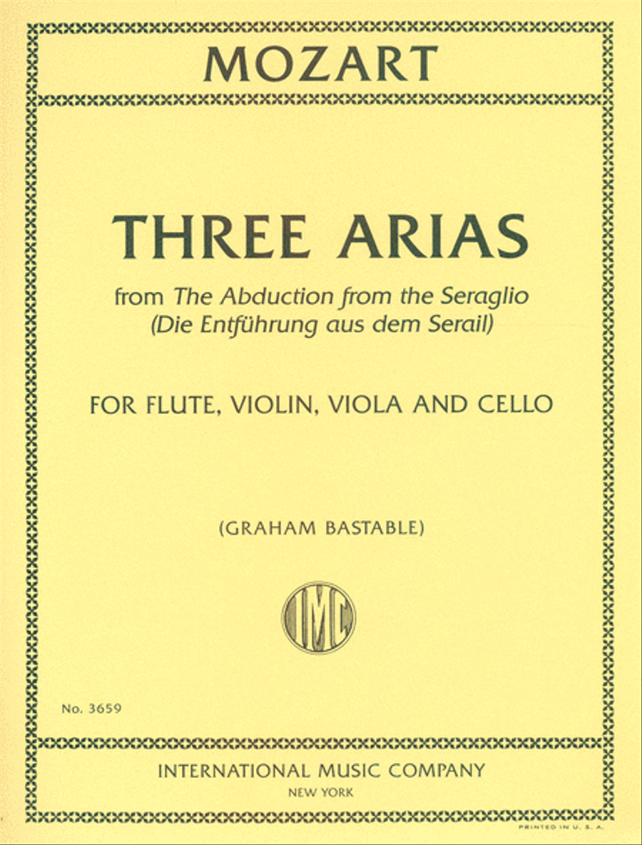 Three Arias From The Abduction From The Seraglio Flute scores gallery preview page 1