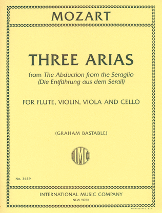 Book cover for Three Arias From The Abduction From The Seraglio