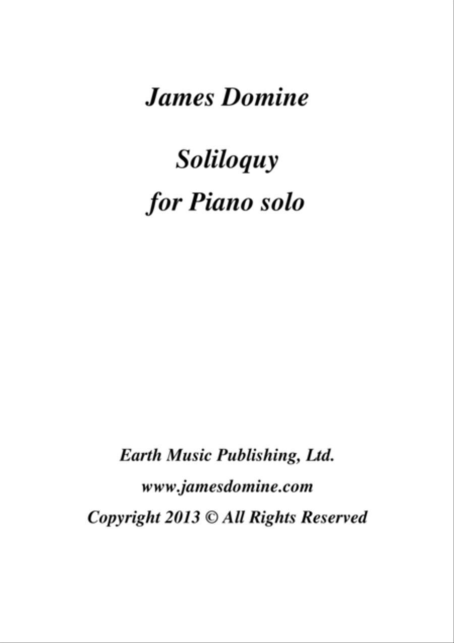 Soliloquy for Piano Solo Piano Solo scores gallery preview page 1