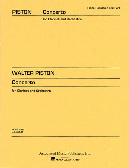 Clarinet Concerto (1967) - Clarinet/Piano